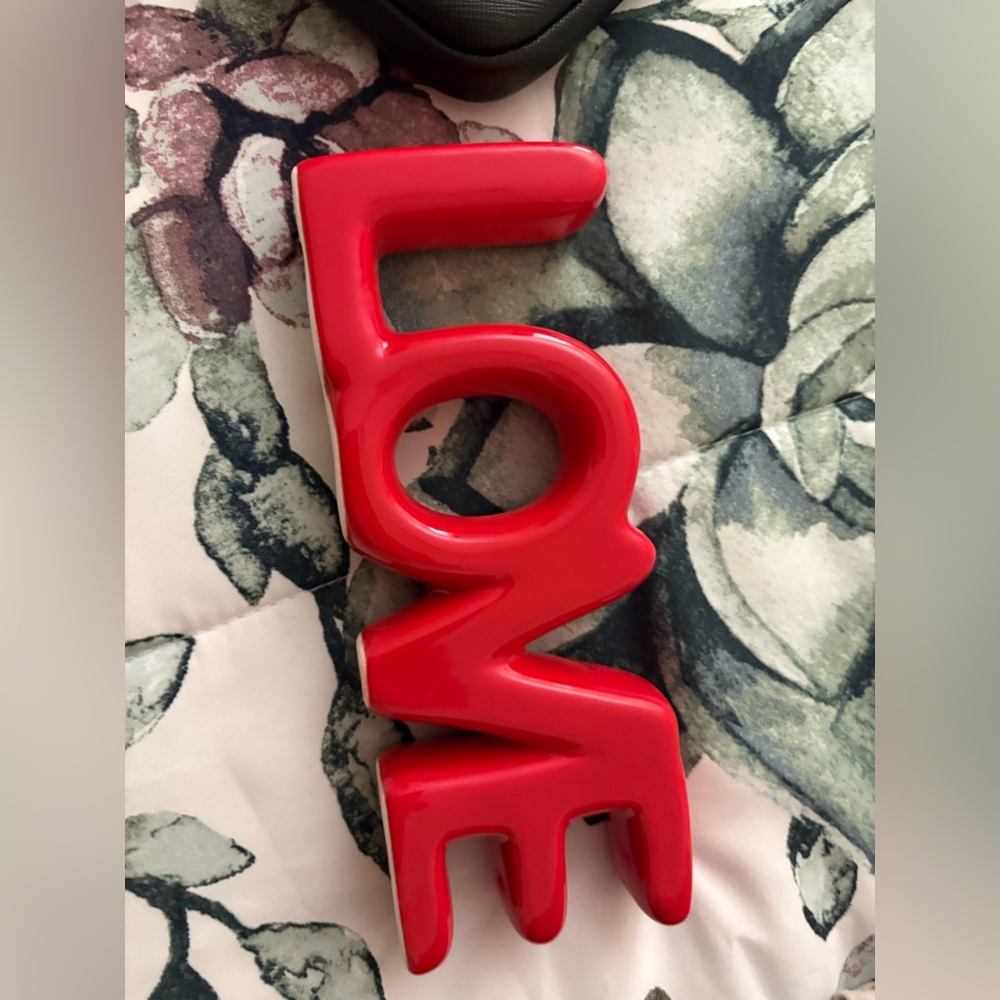 Source Unknown Red LOVE Sculpture